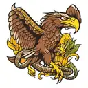 eagle snake tattoo design idea