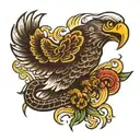 eagle snake tattoo design idea