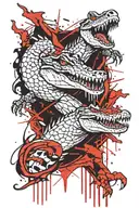 crocodile tattoo design idea