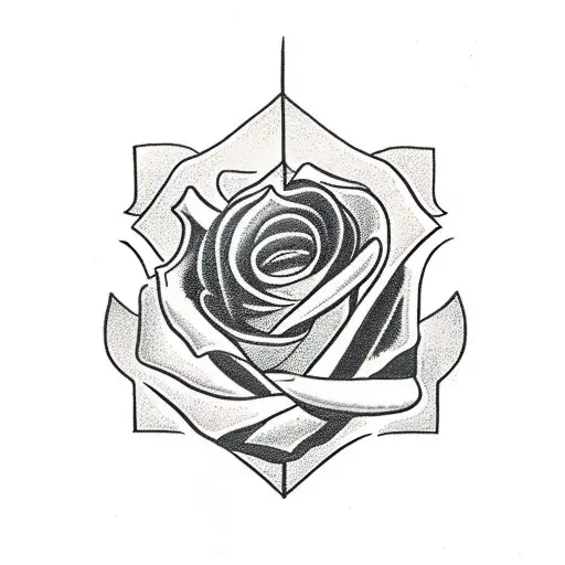 a dart arrow with a balck and red rose on top instead of the flight tattoo design idea
