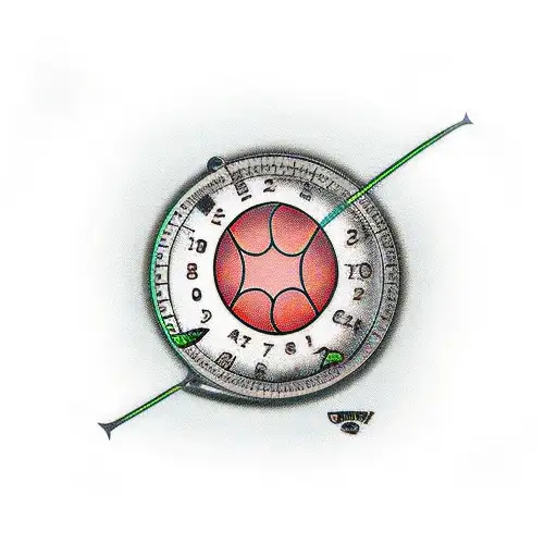 fishing with bingo ball for bait tattoo design idea