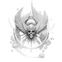 Icarus fall tattoo design idea