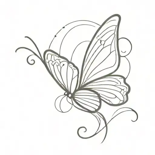 Butterfly name tattoo tattoo design idea