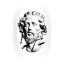 Portrait of Marcus Aurelius with a modern twist tattoo design idea