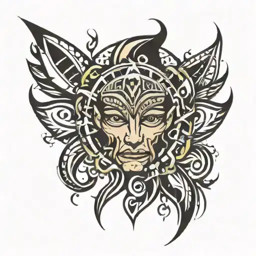 Tribal Transparent Background tattoo design idea