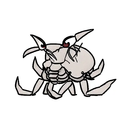moon crab tattoo design idea