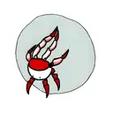 moon crab tattoo design idea