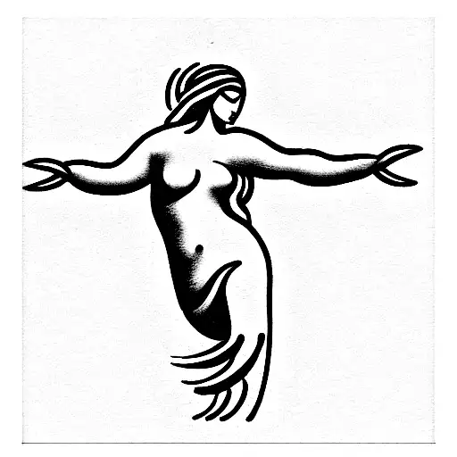 goddess Nike  tattoo design idea
