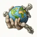atlas holding the world tattoo design idea
