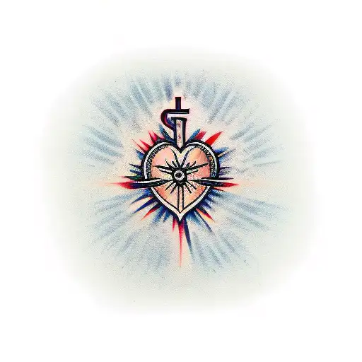 Sacred Heart tattoo design idea