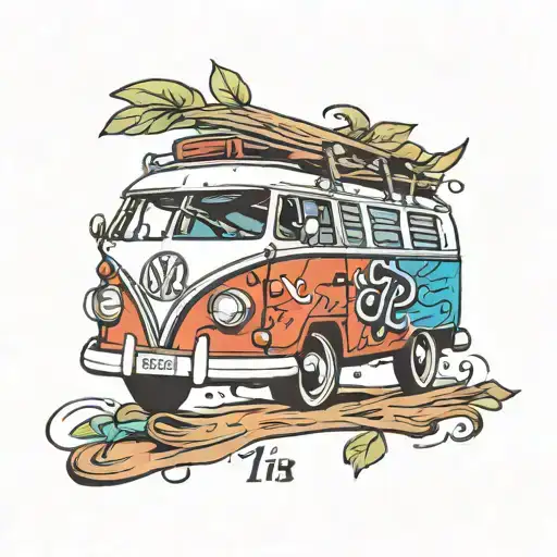 Van with number 1 in it. Carolina related   tattoo design idea