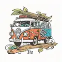 Van with number 1 in it. Carolina related   tattoo design idea