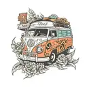 Van with number 1 in it. Carolina related   tattoo design idea