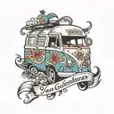 Van with number 1 in it. Carolina related   tattoo design idea