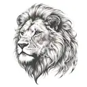 lion head tattoo design idea