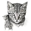 kitty tattoo design idea