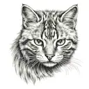 kitty tattoo design idea