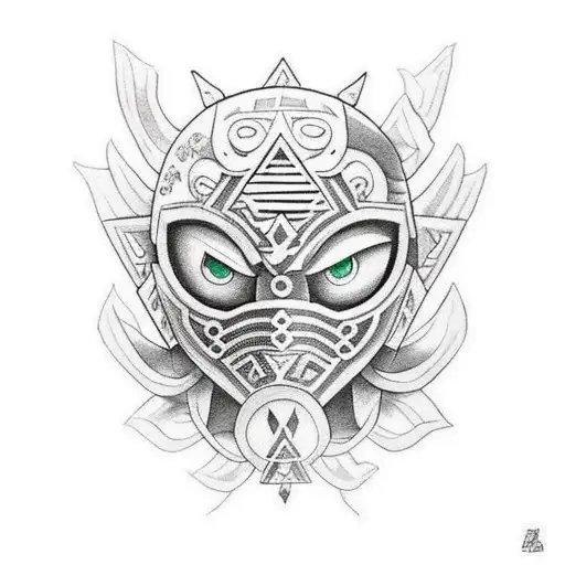 majoras mask Zelda tattoo tattoo design idea