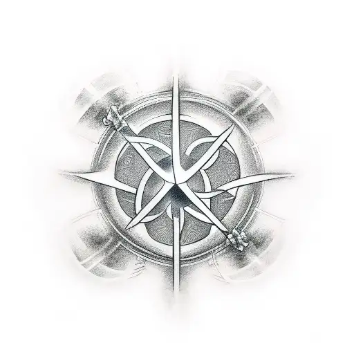 An atheism symbol integrated into a video game controller design tattoo design idea