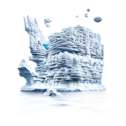 deep iceberg it's build from discipline, hard work and relationship with God tattoo design idea