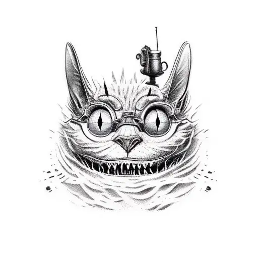 breaking bad, game of thrones, peaky blinders, big lez show,Cheshire cat tattoo design idea