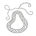Minimalistic snakeskin pattern with small scales tattoo design idea