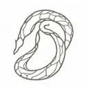 Minimalistic snakeskin pattern with small scales tattoo design idea