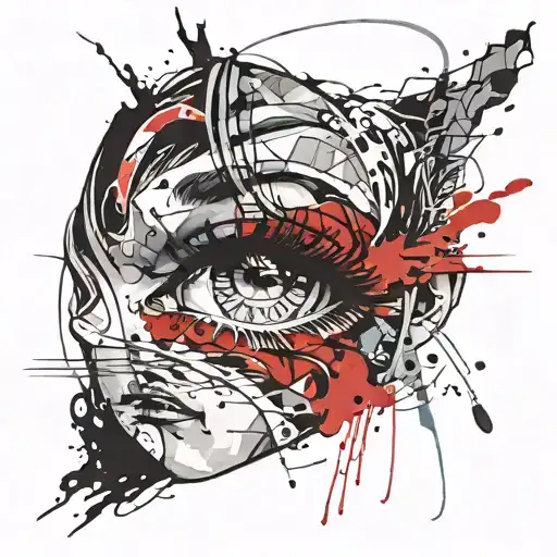 Anger, sadness, a very beautiful girl, the sea, loneliness, colored tattoo, beautiful eyes, love correspondence on a soc tattoo design idea