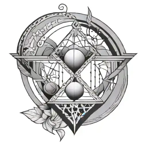 Intricate geometric design representing balance and equality tattoo design idea