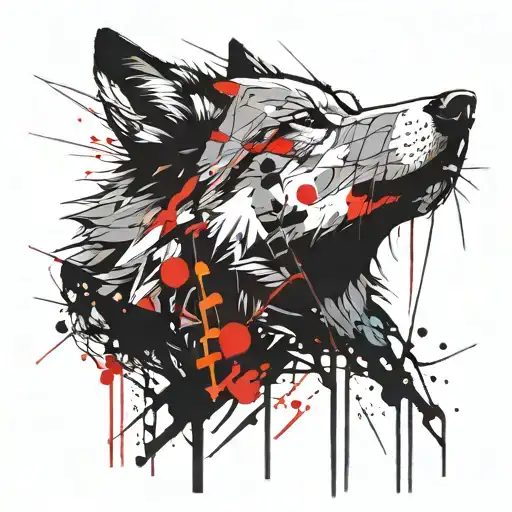wolf tattoo design idea