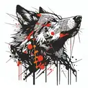 wolf tattoo design idea