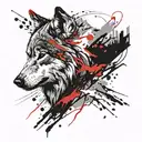 wolf tattoo design idea