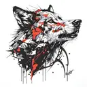wolf tattoo design idea