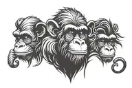 Three wise monkeys : Don't criticize, don't condemn, don't complain tattoo design idea