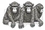 Three wise monkeys : Don't criticize, don't condemn, don't complain tattoo design idea
