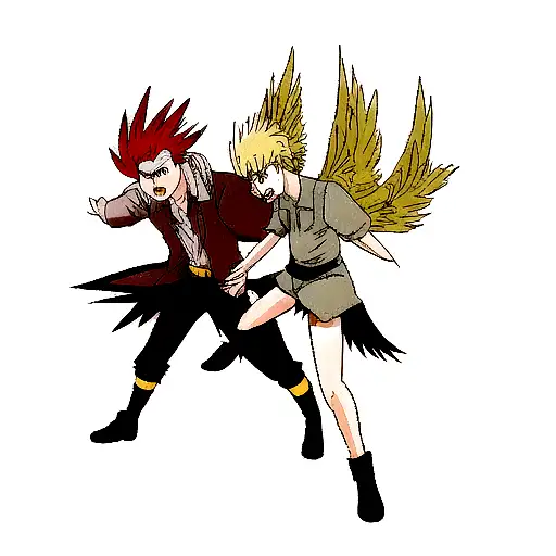 griffon and pheonix fighting zombies tattoo design idea
