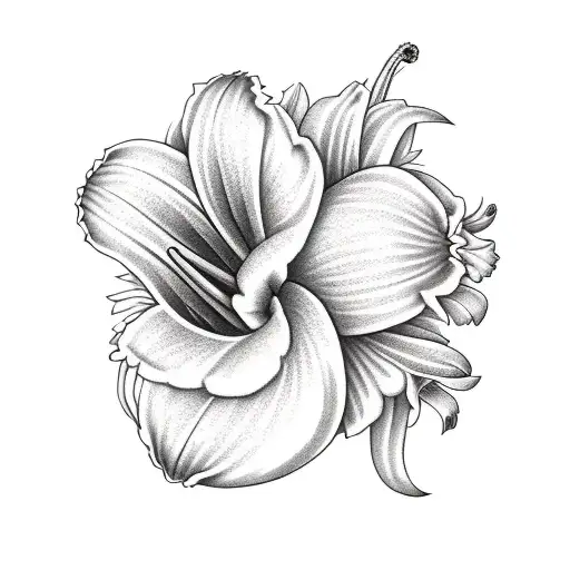 Daylily tattoo design idea