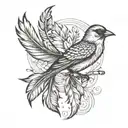 feather feather bird bird bird tattoo design idea