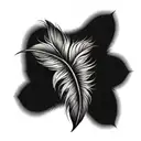 feather feather bird in middle tattoo design idea