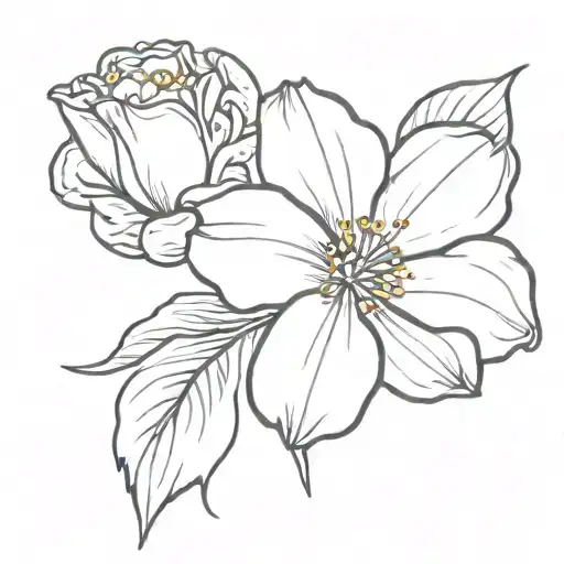 224, january birth flower, april birth flower tattoo design idea