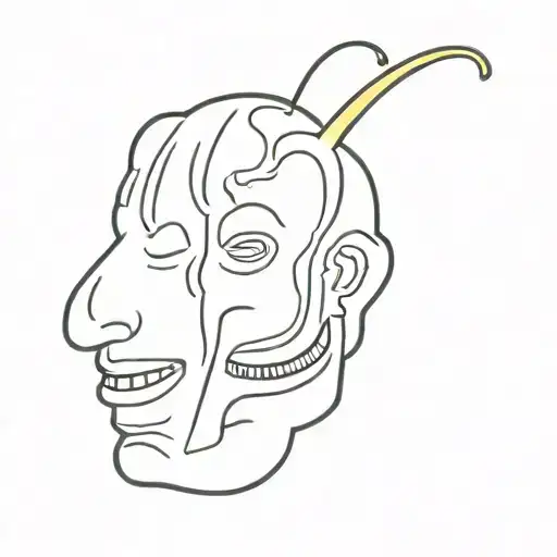 Travis Scott Logo Smile emoji tattoo design idea