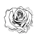 Rosa com cobra tattoo design idea