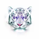 white tiger lightning  tattoo design idea