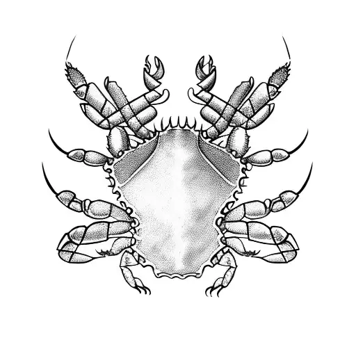 crab and dragon tattoo design idea