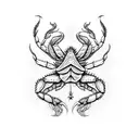 dragon crab tattoo design idea
