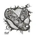 footprint silhouette tattoo design idea