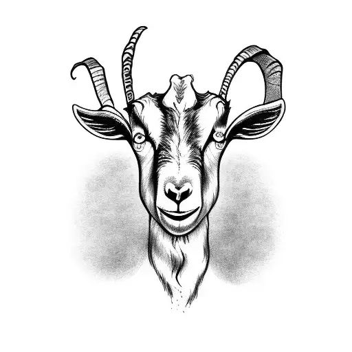 goat playing violin tattoo design idea