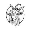goat playing violin tattoo design idea