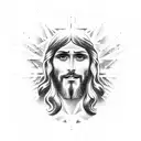 jesus ascending on a mountain  tattoo design idea