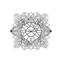 half pine half cactus  tattoo design idea